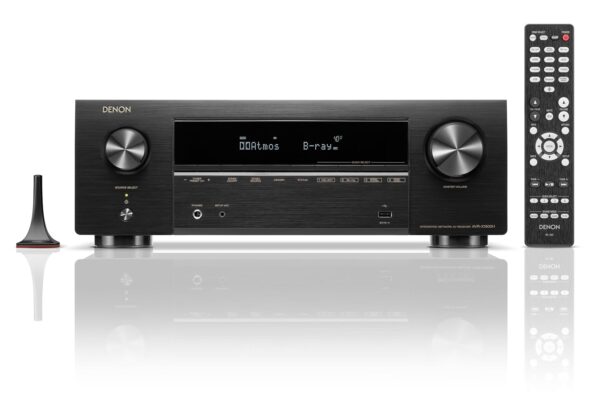 Denon AVR-X1800H 7.2 Channel AV Receiver - 80W/Channel, Wireless Streaming via Built-in HEOS, WiFi, & Bluetooth, Supports Dolby Vision, HDR10+, Dynamic HDR, and Home Automation...