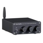 Fosi Audio BT20A Bluetooth 5.0 Stereo Audio 2 Channel Amplifier Receiver Mini Hi-Fi Class D Integrated Amp 2.0 CH for Home Speakers 100W x 2 with Bass and Treble Control TPA3116...