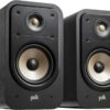 Polk Audio Signature Elite ES20 Bookshelf Speaker, 150w Compatible, 1" Tweeter & 6.5" Woofer (Pair) Black