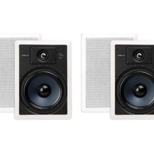 Polk Audio RC85i 8'' 2-Way Premium in-Wall Speakers (2 Pairs - 4 Speakers), White