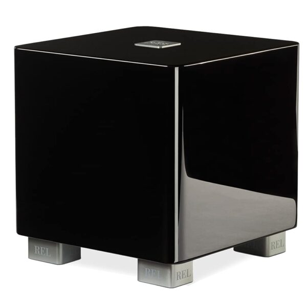 REL T/5x 8-Inch Powered Subwoofer – Compact Sealed Design with Class AB Amplifier, RCA Inputs, and Powerful Bass for HiFi Stereo Systems, Home Theater, and Surround Sound – High...